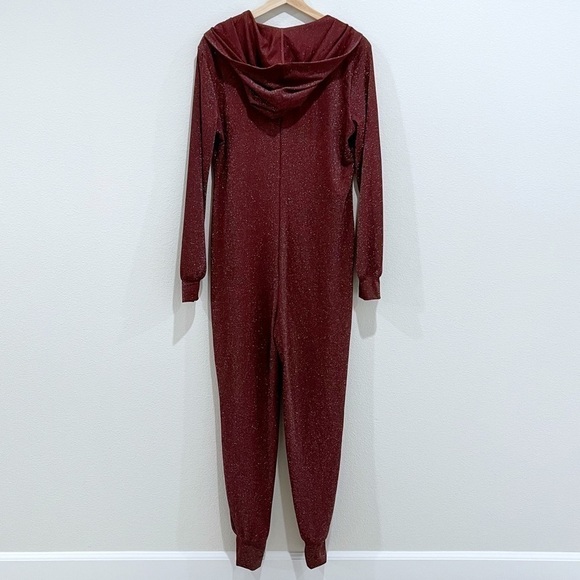 SAVAGE x FENTY Sleep and Shine Hooded Onesie in Red Cocoa Size L - Picture 4 of 12